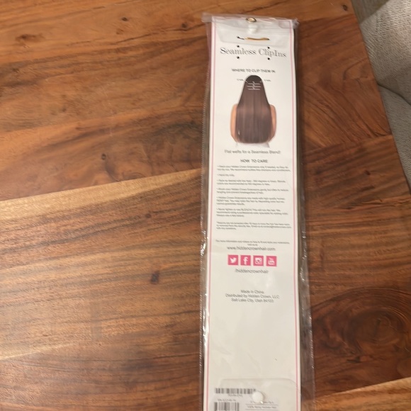 Brand New, never worn 100% human hair extensions, Color #8, 16” - Picture 6 of 7